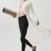 Cardigan long en cachemire voilé - Ivoire