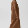Cardigan long en cachemire voilé - Marron ensoleillé