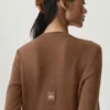 Cardigan long en cachemire voilé - Marron ensoleillé