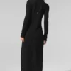 Cardigan long en cachemire voilé - Noir