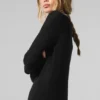 Cardigan long en cachemire voilé - Noir