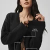 Cardigan New Class en laine et cachemire à nouer – Noir
