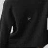 Cardigan New Class en laine et cachemire à nouer – Noir