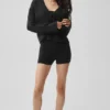Cardigan New Class en laine et cachemire à nouer – Noir