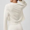 Cardigan noué « New Class » en laine et cachemire – Ivoire