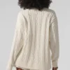Cardigan Winter Bliss à mailles torsadées - Ivoire