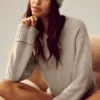 Cashmere Embrace Pull - Gris avoine chiné