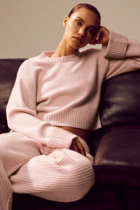 Cashmere Embrace Pull - Rose givré