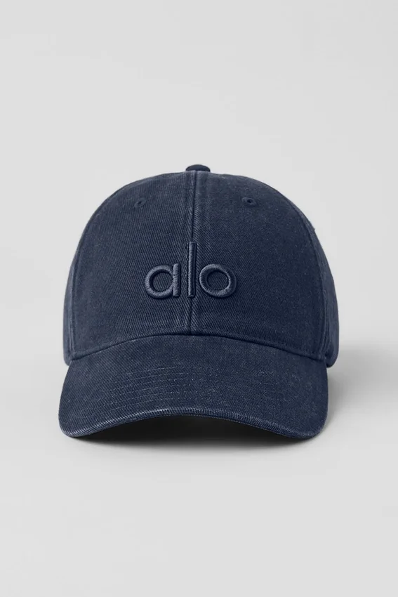 Casquette décontractée délavée - Bleu marine vintage