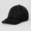 Casquette décontractée en satin - Noir