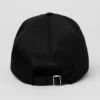 Casquette décontractée en satin - Noir
