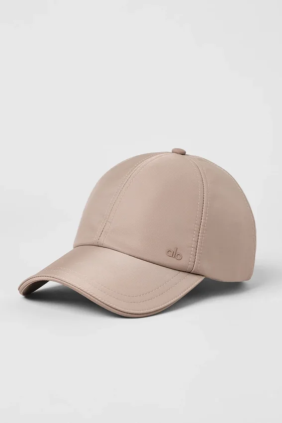 Casquette décontractée en satin - Taupe Satin