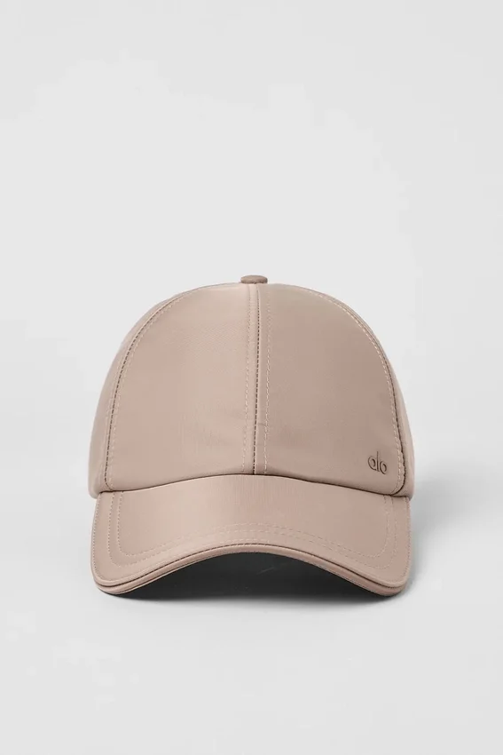 Casquette décontractée en satin - Taupe Satin