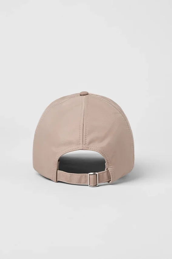 Casquette décontractée en satin - Taupe Satin