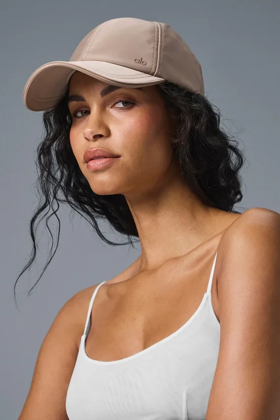 Casquette décontractée en satin - Taupe Satin
