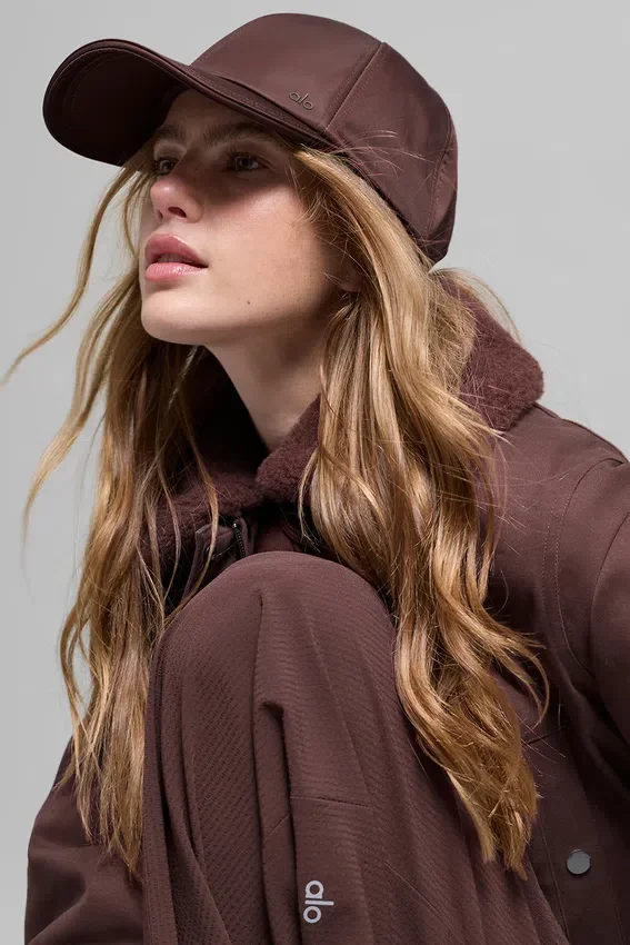 Casquette « Off-Duty » en satin - Brownstone