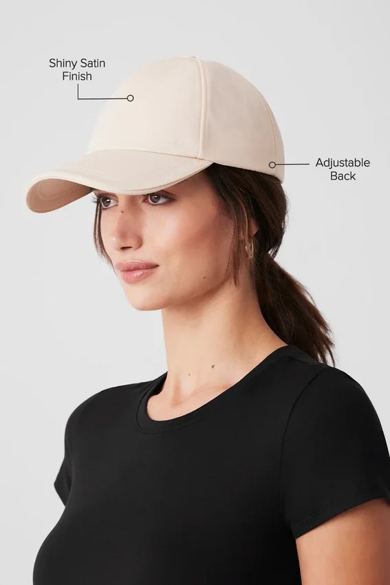 Casquette « Off-Duty » en satin - Crème