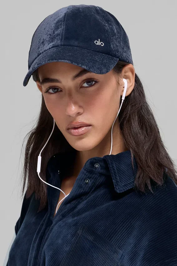 Casquette « Off-Duty » en velours - Bleu marine