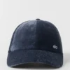 Casquette « Off-Duty » en velours - Bleu marine