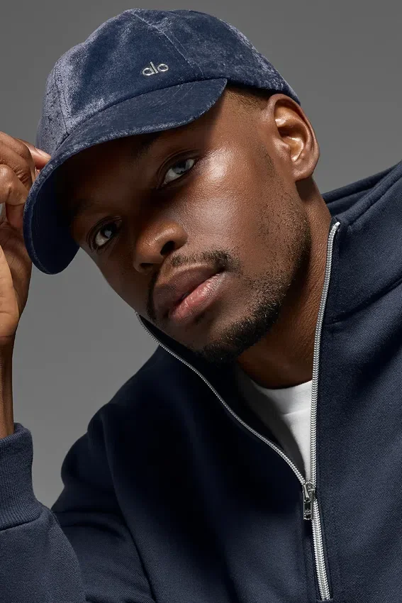 Casquette « Off-Duty » en velours - Bleu marine
