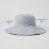Chapeau bob en laine mérinos - Gris chiné brumeux
