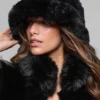 Chapeau « Starstruck » en fausse fourrure – Noir