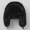 Chapeau Starstruck en fausse fourrure - Noir