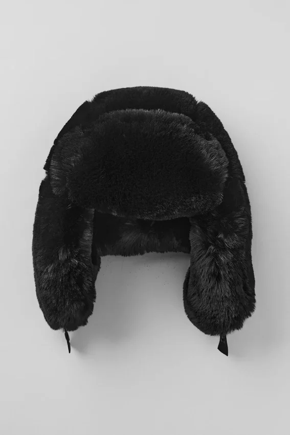 Chapeau Starstruck en fausse fourrure - Noir