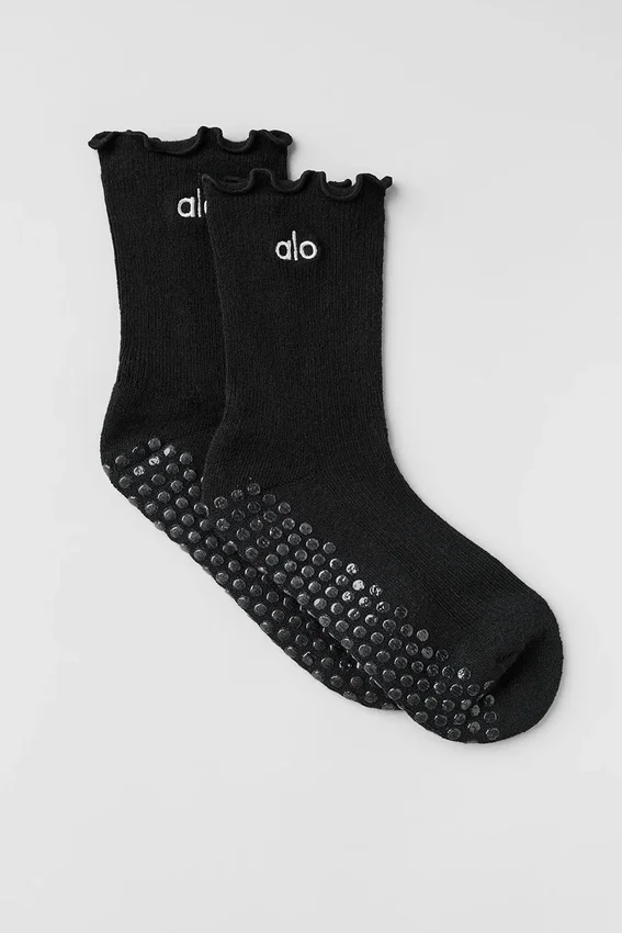 Chaussettes antidérapantes Lettuce Edge - Noir