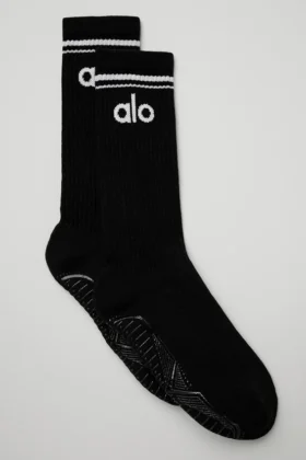 Chaussettes de barre « Throwback » pour femme - Noir/Blanc