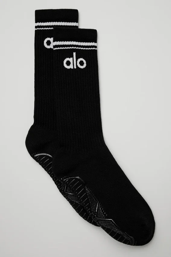 Chaussettes de barre « Throwback » pour femme - Noir/Blanc