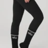 Chaussettes de barre « Throwback » pour femme - Noir/Blanc