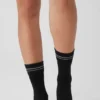 Chaussettes de performance unisexes mi-mollet - Noir