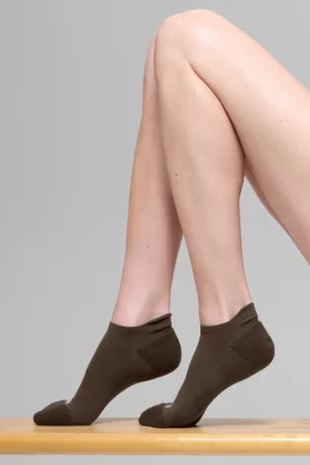 Chaussettes de sport unisexes à languette – Espresso
