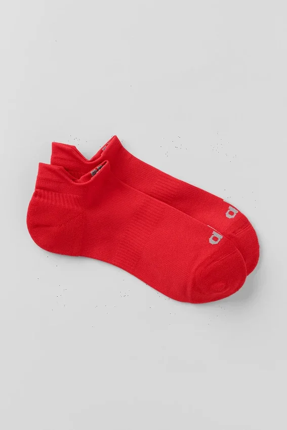 Chaussettes de sport unisexes à languette - Rouge vif