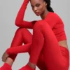 Chaussettes de sport unisexes à languette - Rouge vif