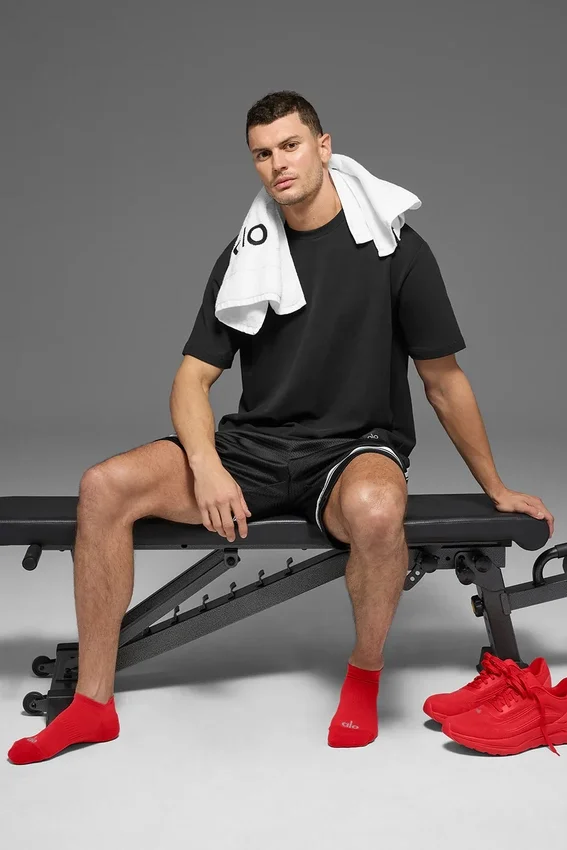 Chaussettes de sport unisexes à languette - Rouge vif