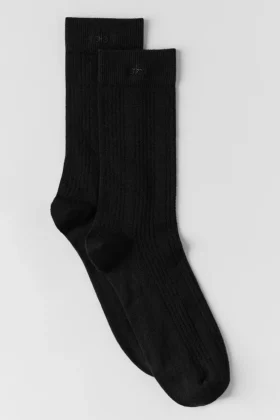 Chaussettes en maille de cachemire - Noir