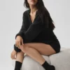 Chaussettes en maille de cachemire - Noir
