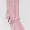 Chaussettes en maille de cachemire - Rose vintage