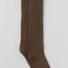 Chaussettes froncées unisexes - Espresso