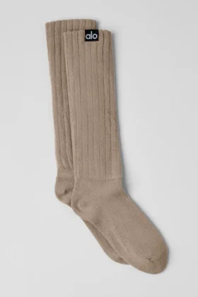 Chaussettes froncées unisexes - Gravel