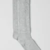 Chaussettes froncées unisexes — Gris chiné athlétique