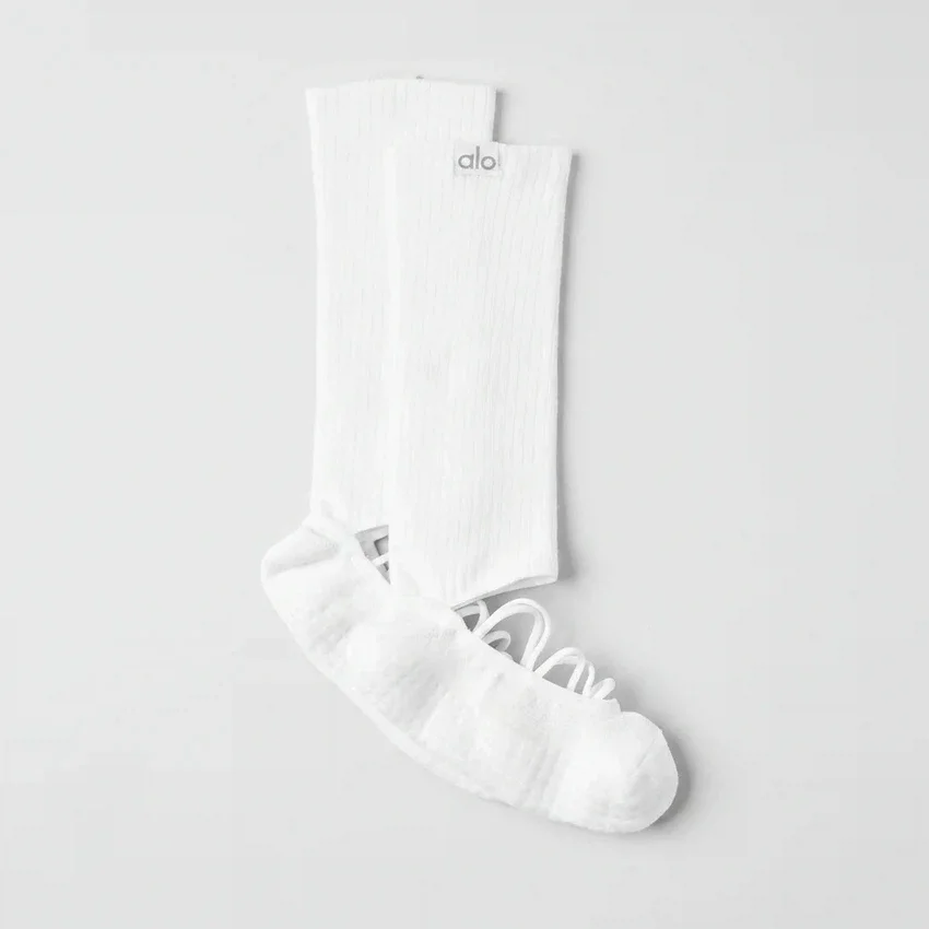 Chaussettes à lanières Siren Grip pour femme - Blanc