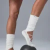 Chaussettes à lanières Siren Grip pour femme - Blanc
