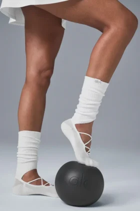 Chaussettes à lanières Siren Grip pour femme – Blanc