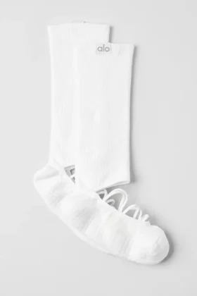 Chaussettes à lanières Siren Grip pour femme - Blanc