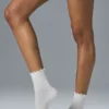Chaussettes Lettuce Edge pour femme - Blanc
