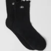 Chaussettes Lettuce Edge pour femme - Noir