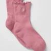 Chaussettes Lettuce Edge pour femme - Rose sauvage